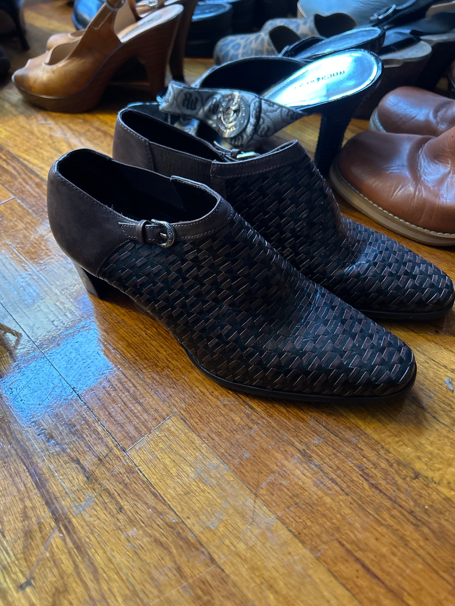 Street rat brown black loafer sz 7
