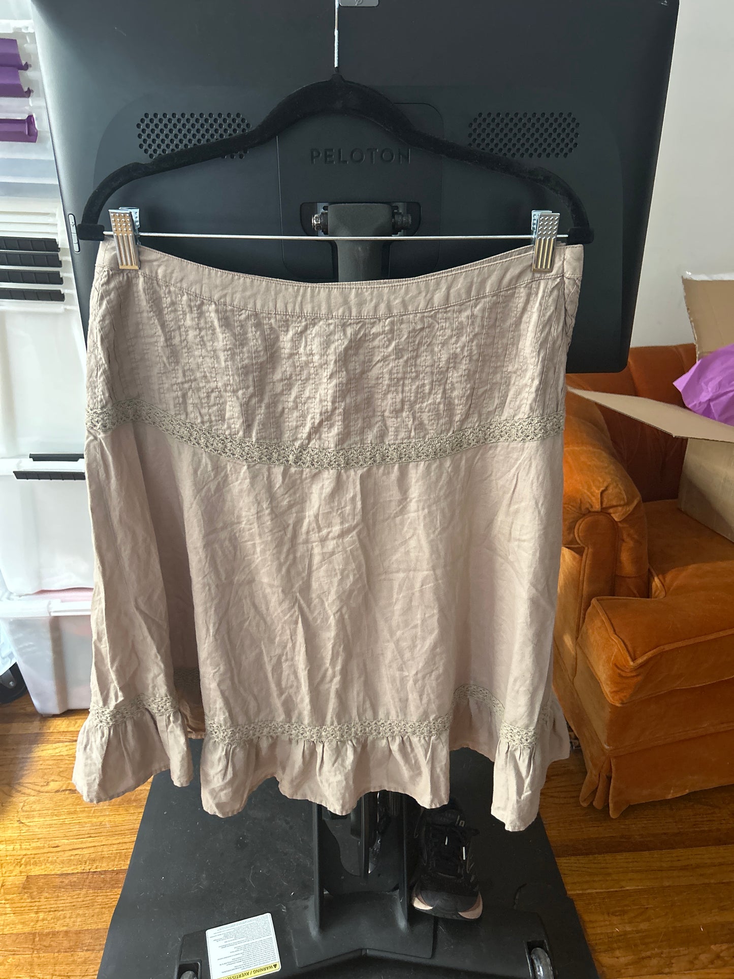 Colours of the world tan boho skirt