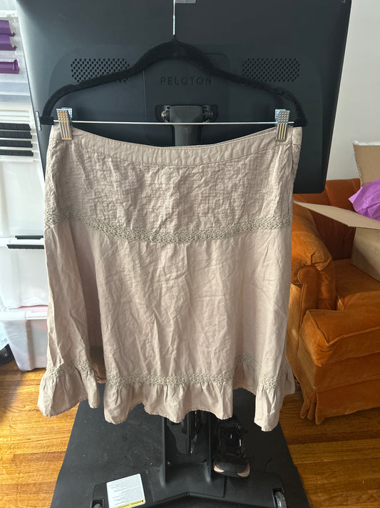 Colours of the world tan boho skirt