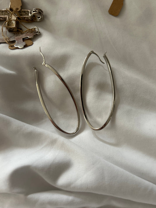 Sterling silver Twisty hoop earrings
