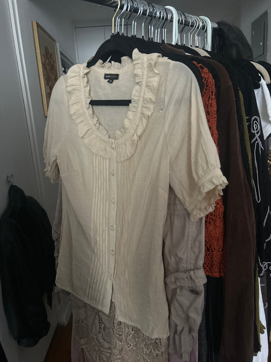 BCBG ruffled top