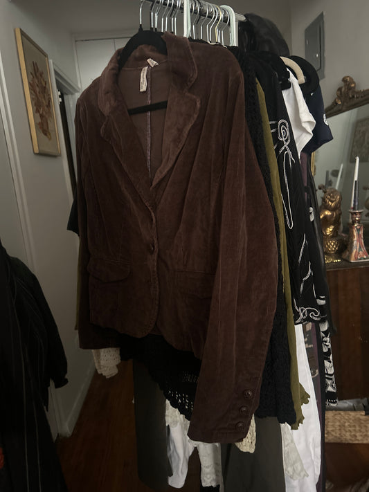 Brown corduroy blazer