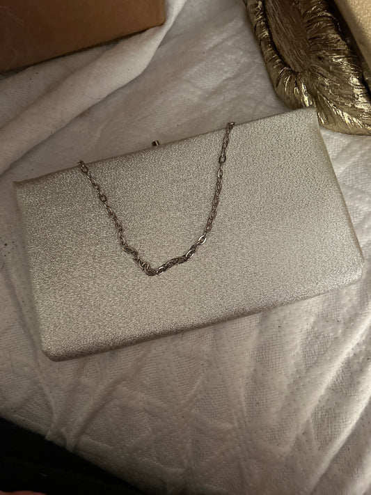 Silver evening chain strap
