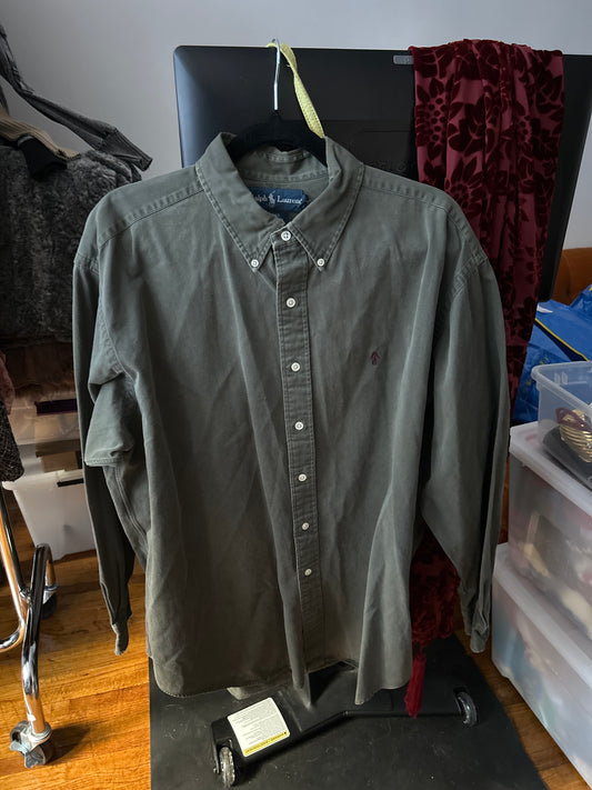 Dark green long sleeve Ralph Lauren top
