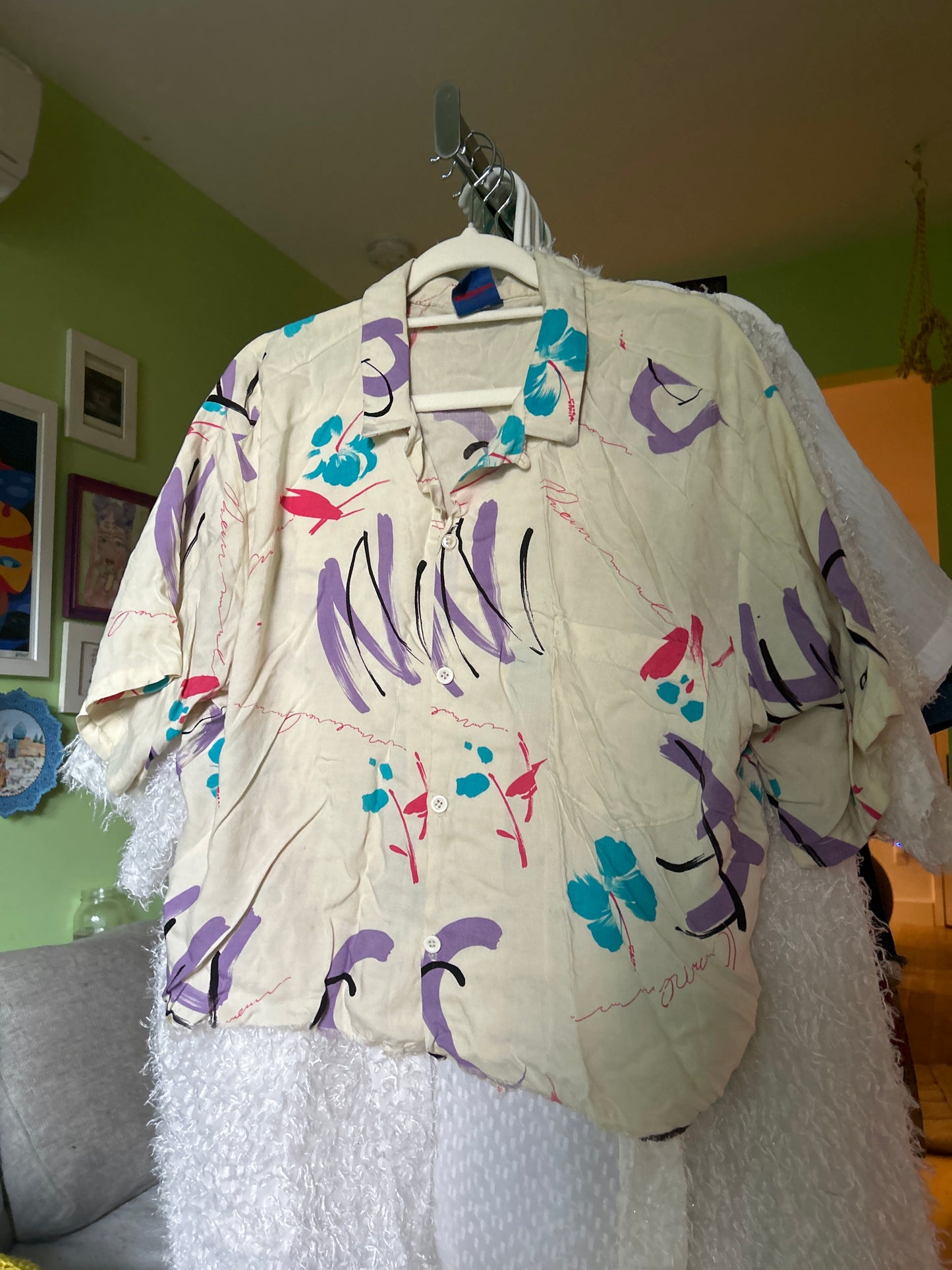 Squiggly button up shirt