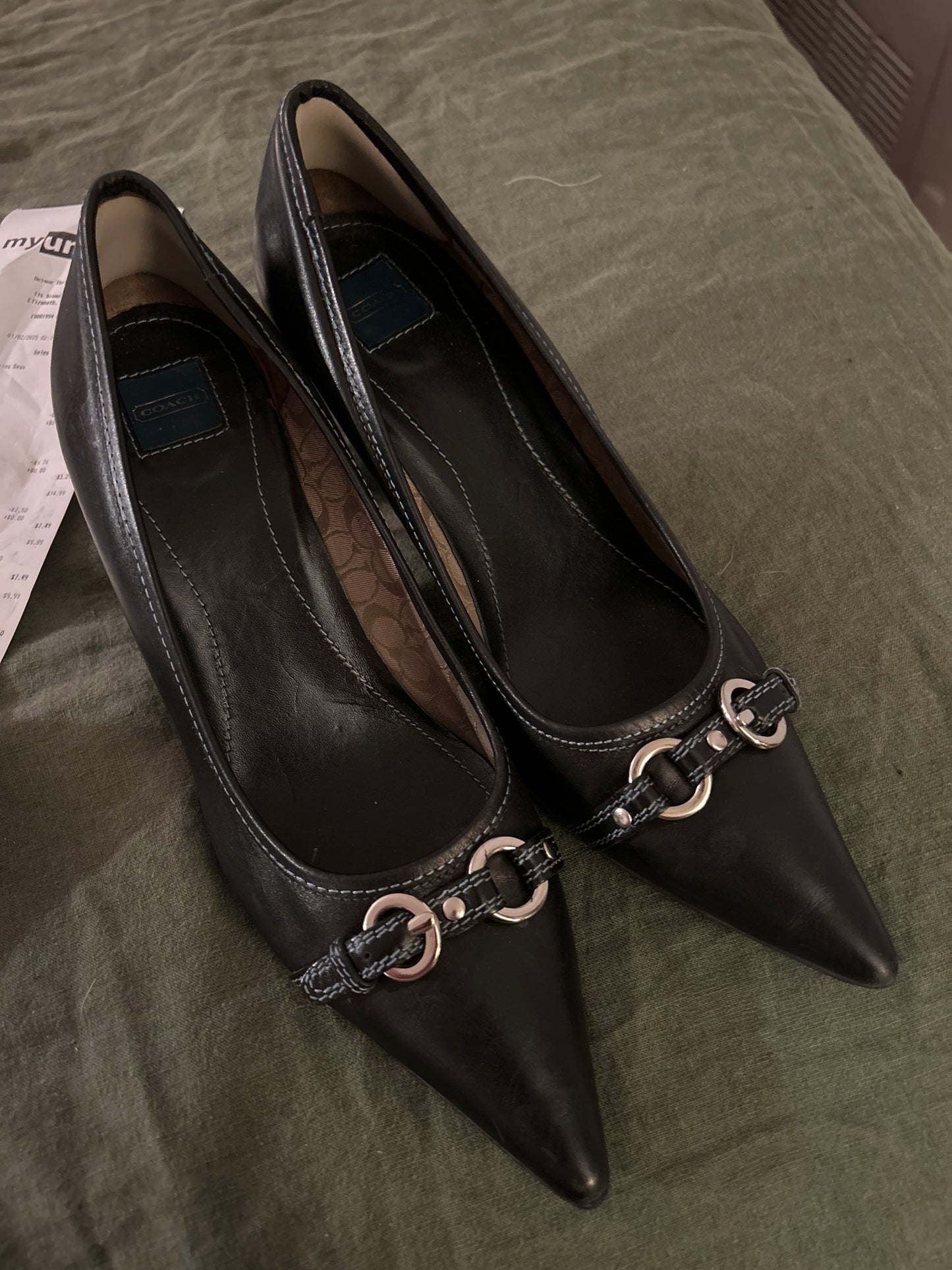Street rat Coach black pointed heel sz 8