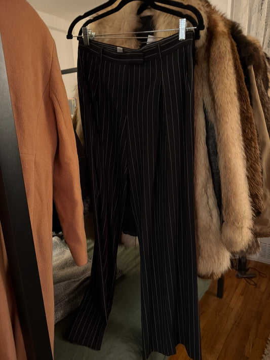 Black pinstripe moschino pants