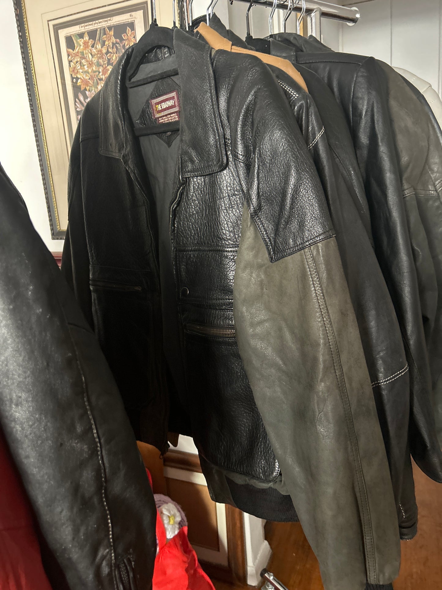 The Broadway two tone leather jacket