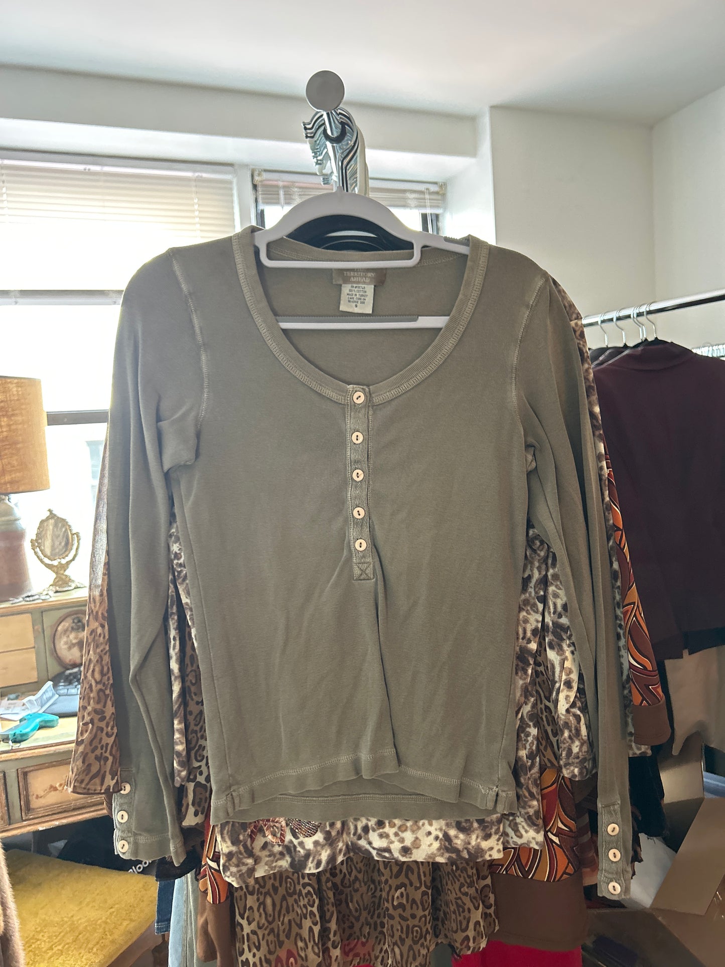 Sage long sleeve top