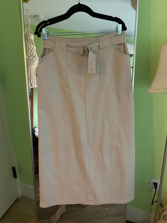 Maxi skirt with built in belt