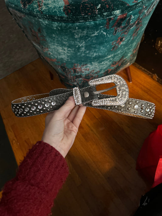 JM black belt with rhinestone 168