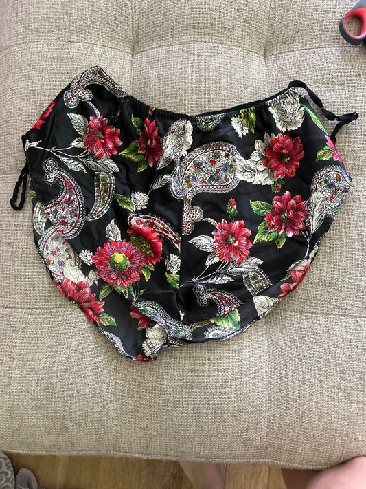 Paisley/floral slip shorts