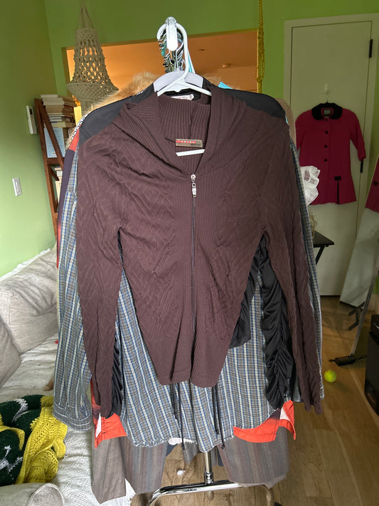 Brown vintage Prada sport top