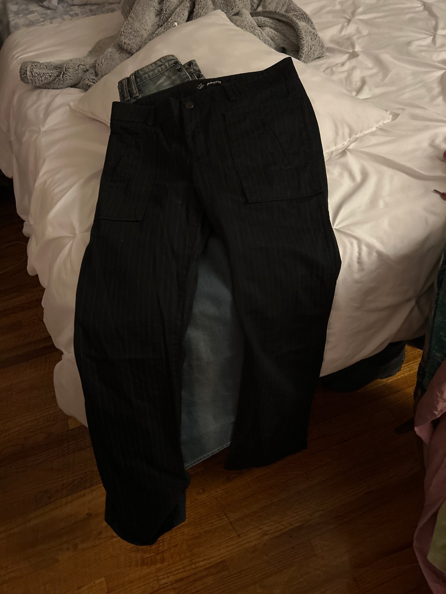 Phard low rise pinstripe trousers 0150AT