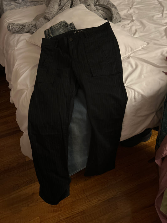 Phard low rise pinstripe trousers 0150AT
