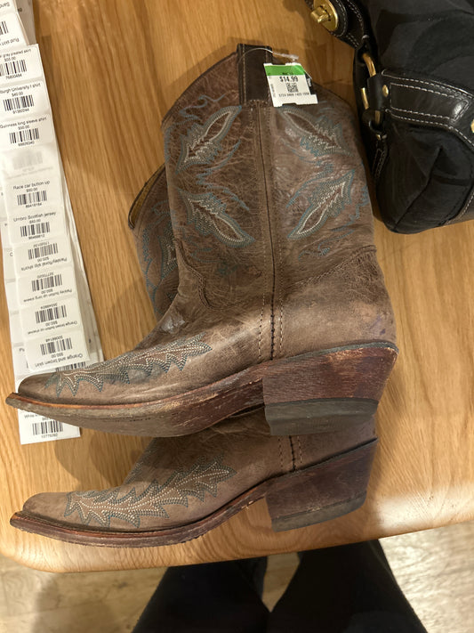 Teal cowboy boots