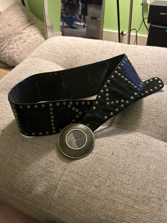 Black belt silver studs