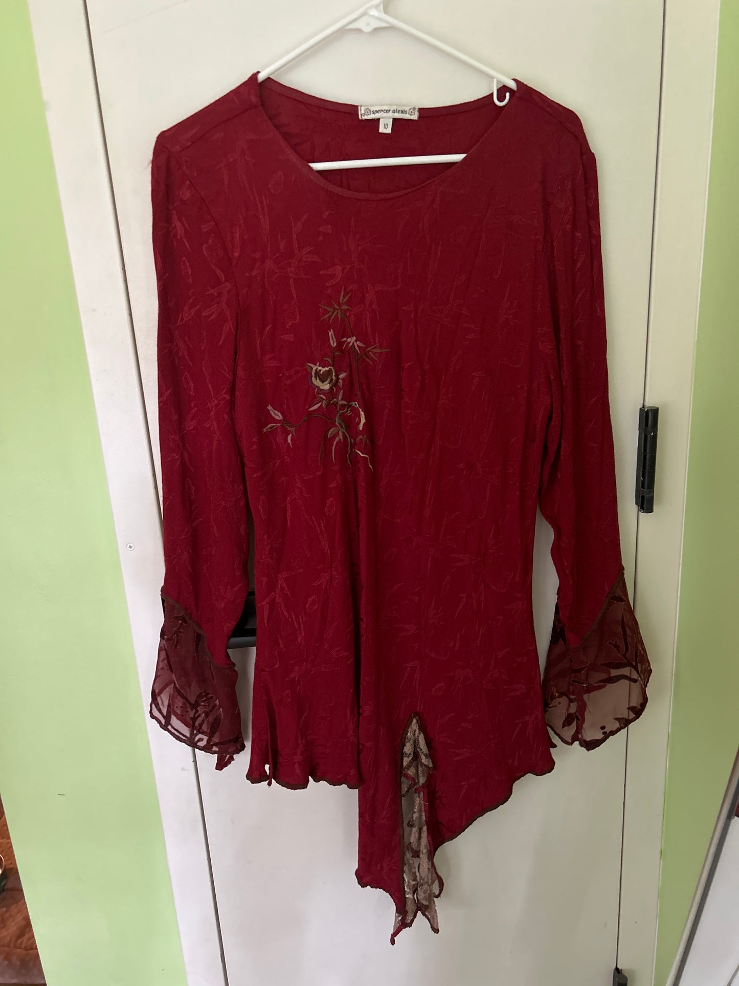 Red long sleeve dress Spencer Alexis