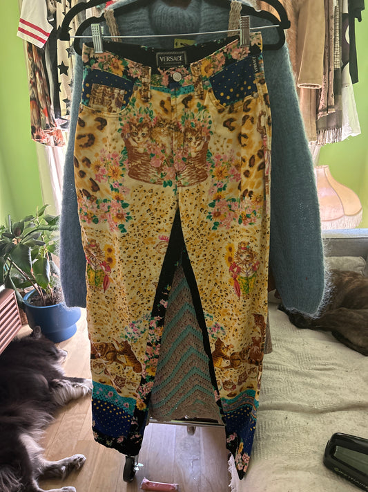Versace jeans couture kitten pants