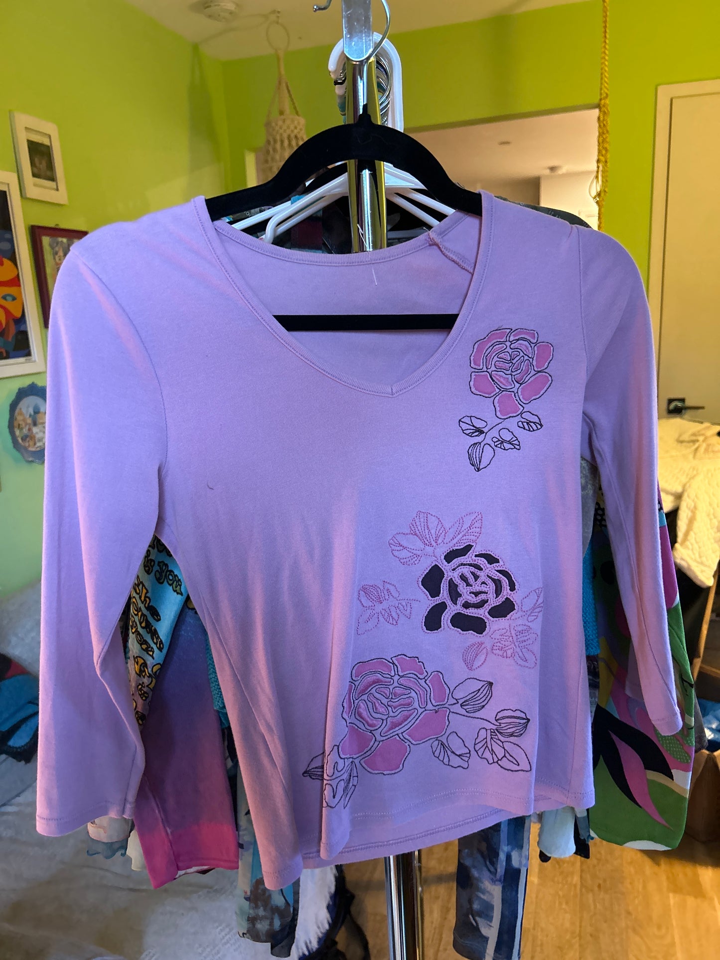 Purple rose top