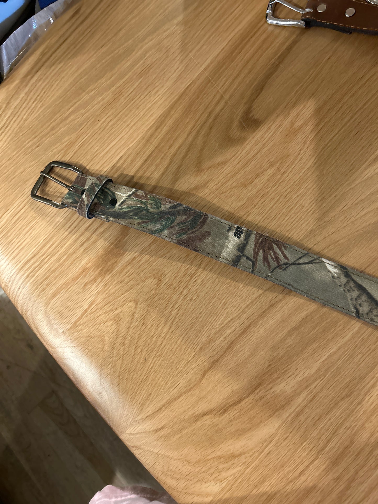 Camo print belt