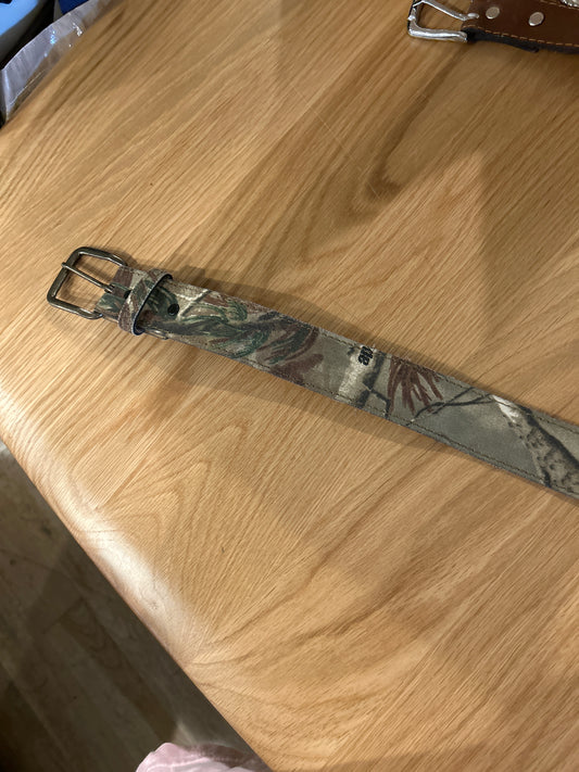 Camo print belt