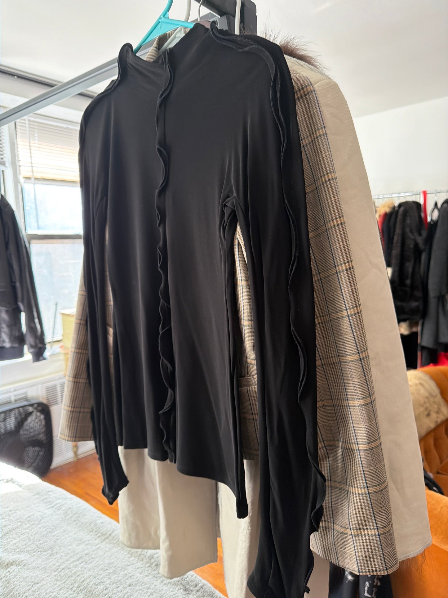 Tory Burch black long sleeve top
