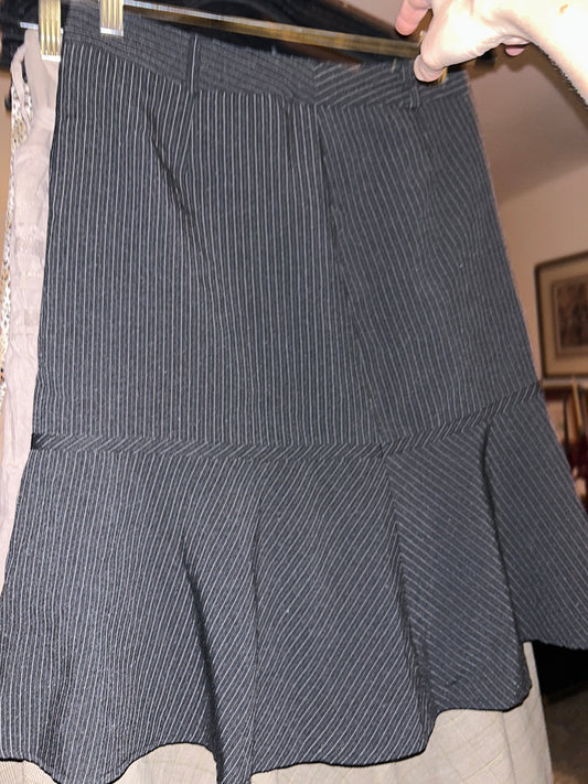 Black pinstripe skirt