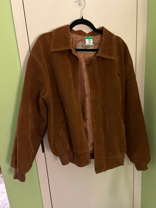 Caramel suede bomber