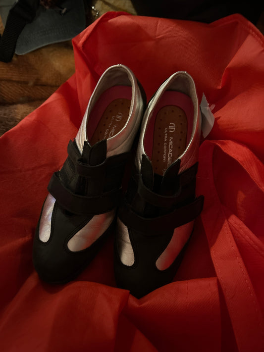 Micadel black and silver sneakers