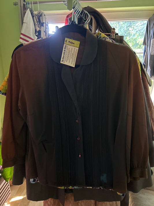Fall gradient top with pleats