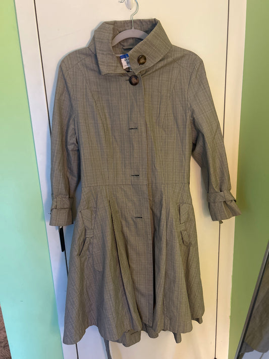 Grey plaid bow jacket