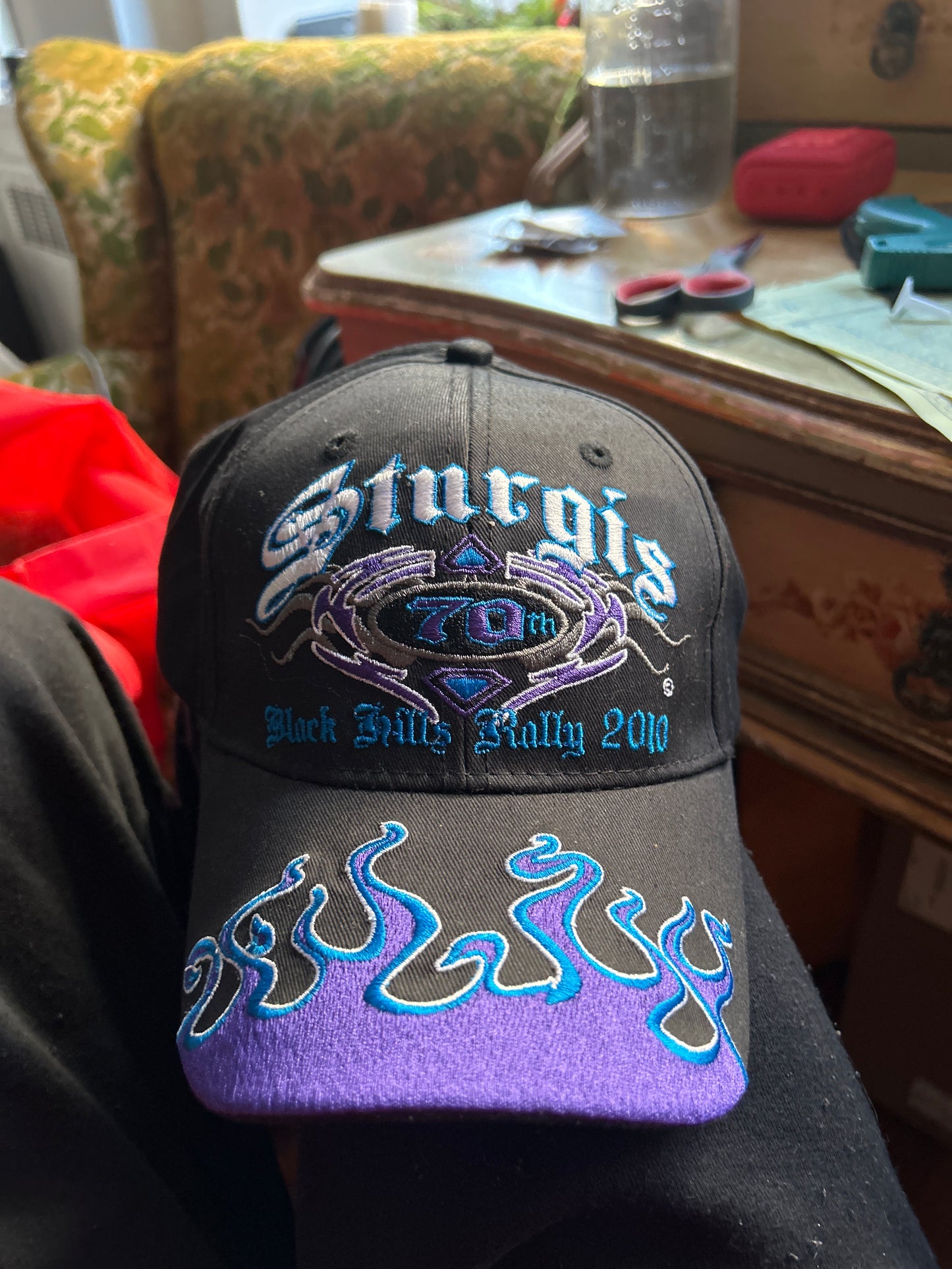 Sturgis purple flame hat