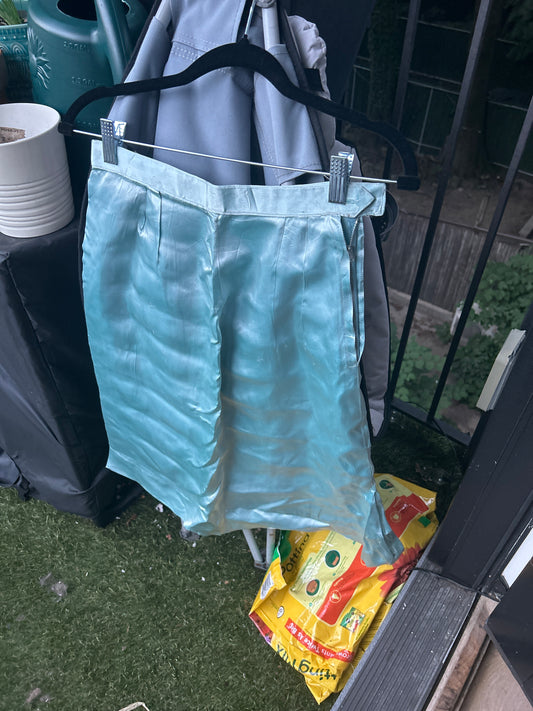 Mermaid blue silky skirt
