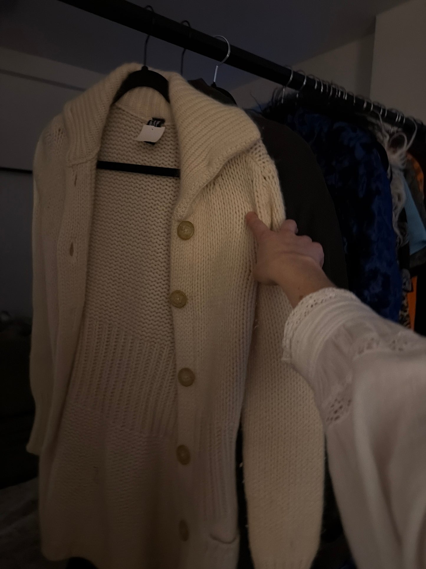 Cream angora/lambs wool sweater