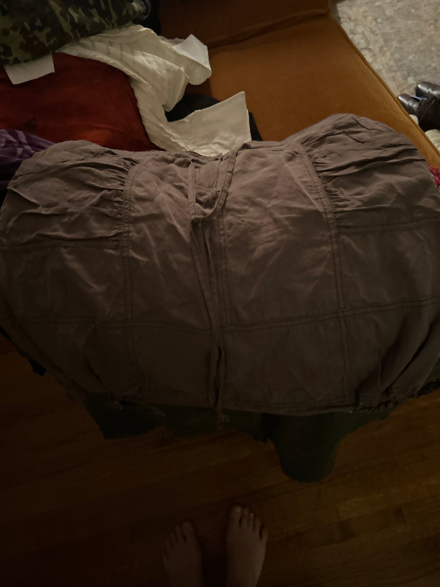 Made in Italy dark khaki skirt