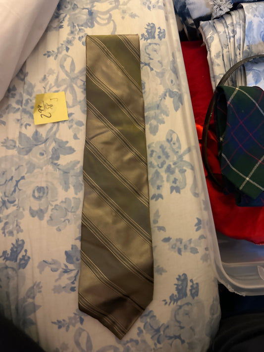 DKNY Taupe striped tie
