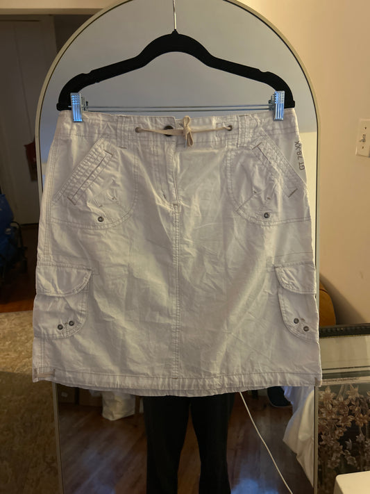 Gin tonic white cargo midi skirt