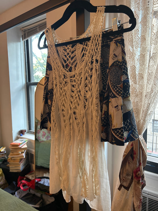 Crochet /cotton tank top