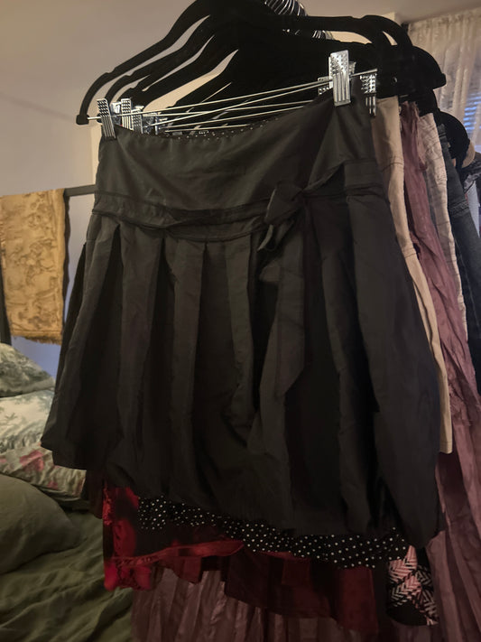 Black mini bubble skirt 0150C0