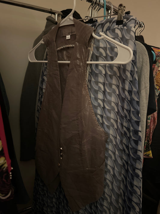 Sheer shimmer vest