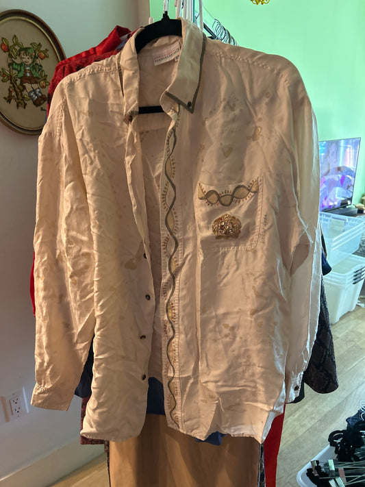 Valerie Lynn paint splatter button up