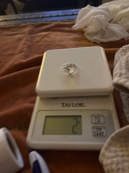 Double heart ring 0150BL