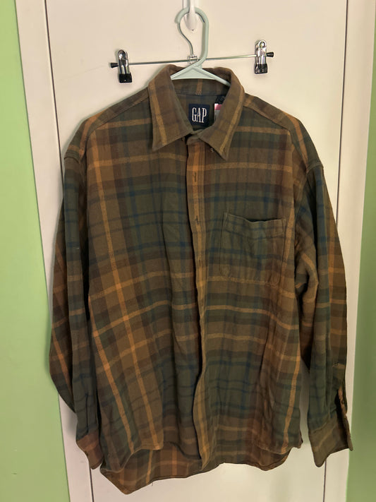 Autumnal plaid button up