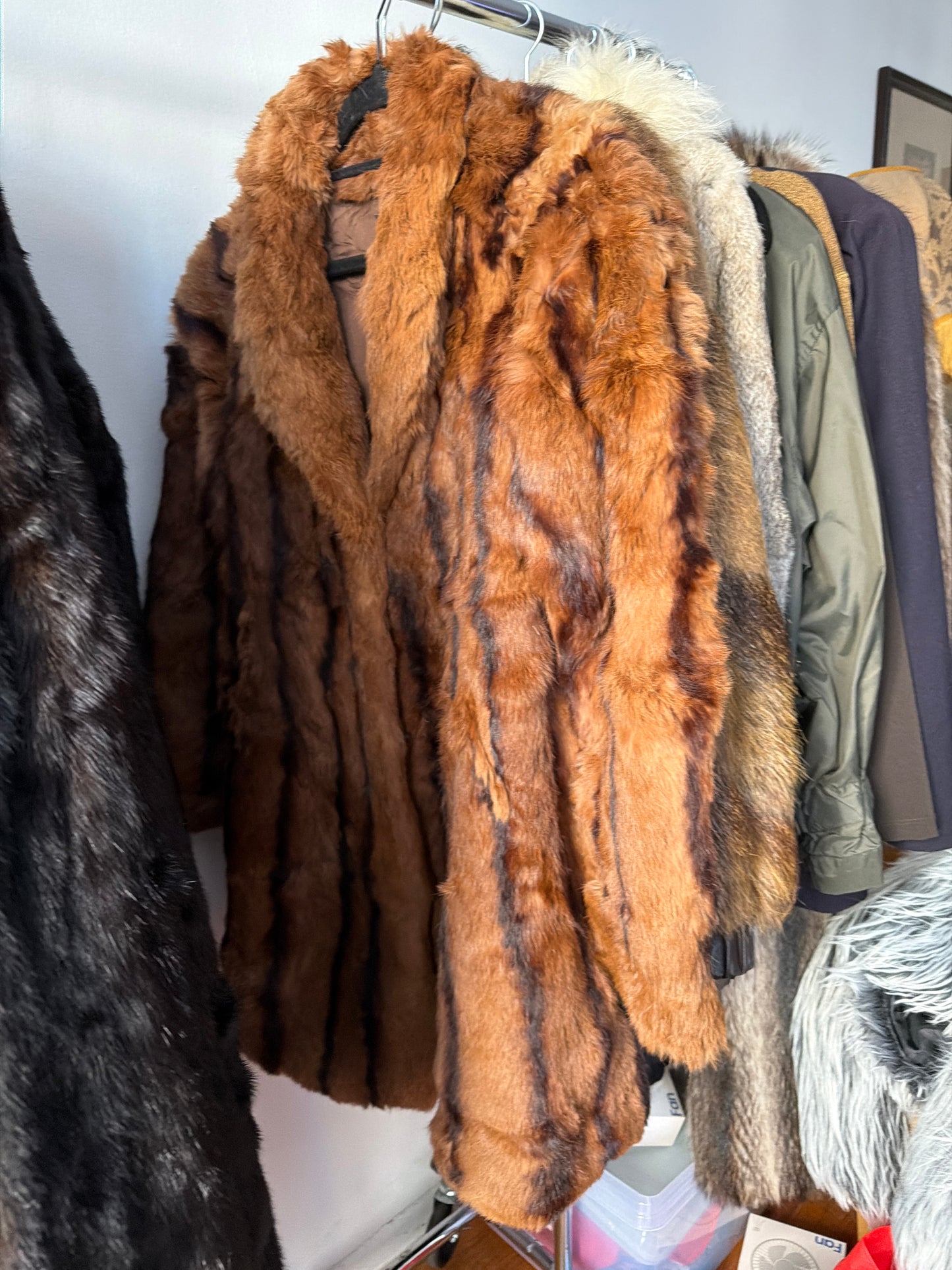 Striped mink coat JM 14B