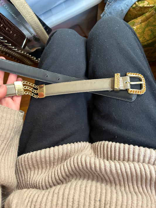JM beige gold belt 162