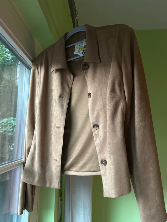 David Warren tan suede jacket