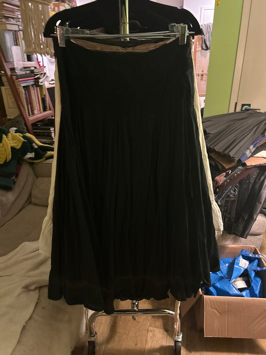 Black peasant skirt