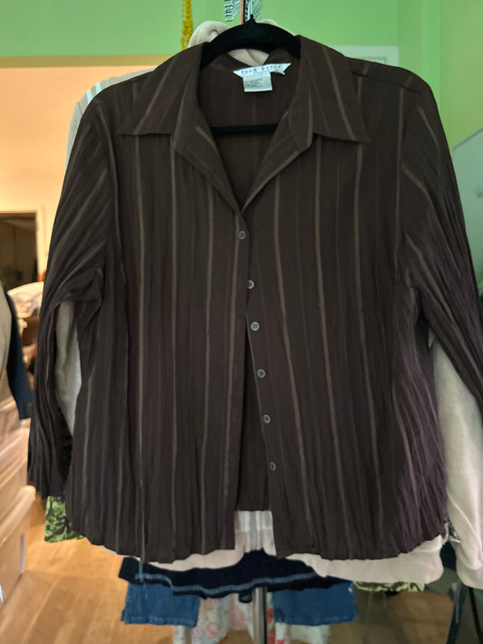 Fred David brown pleated top