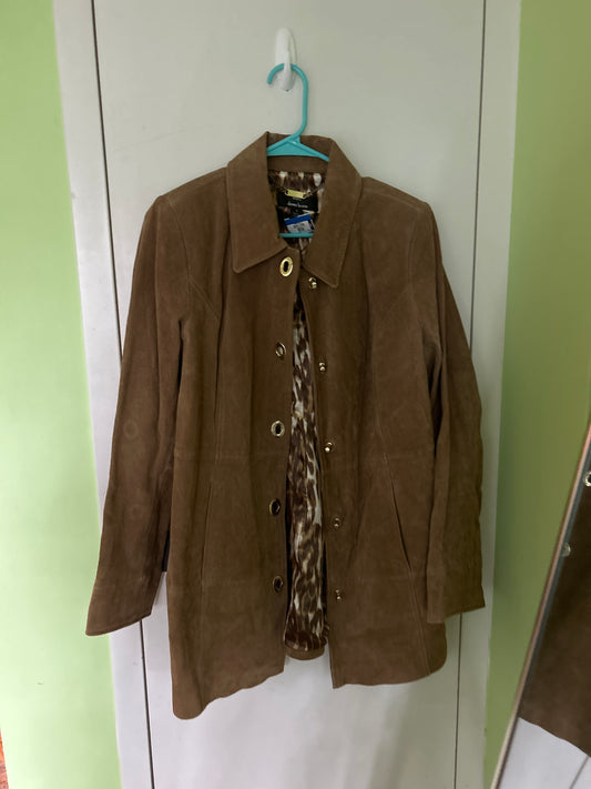 Dennis basso brown suede jacket
